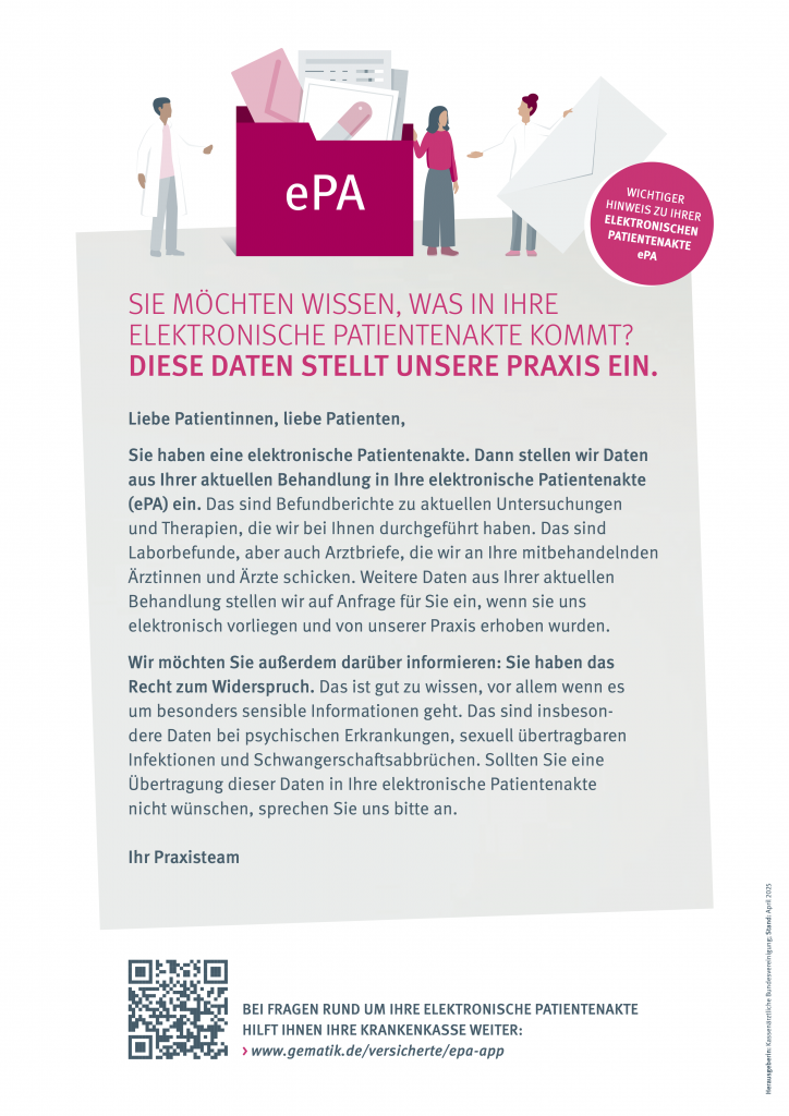 Elektronische Patientenakte - Hinweise